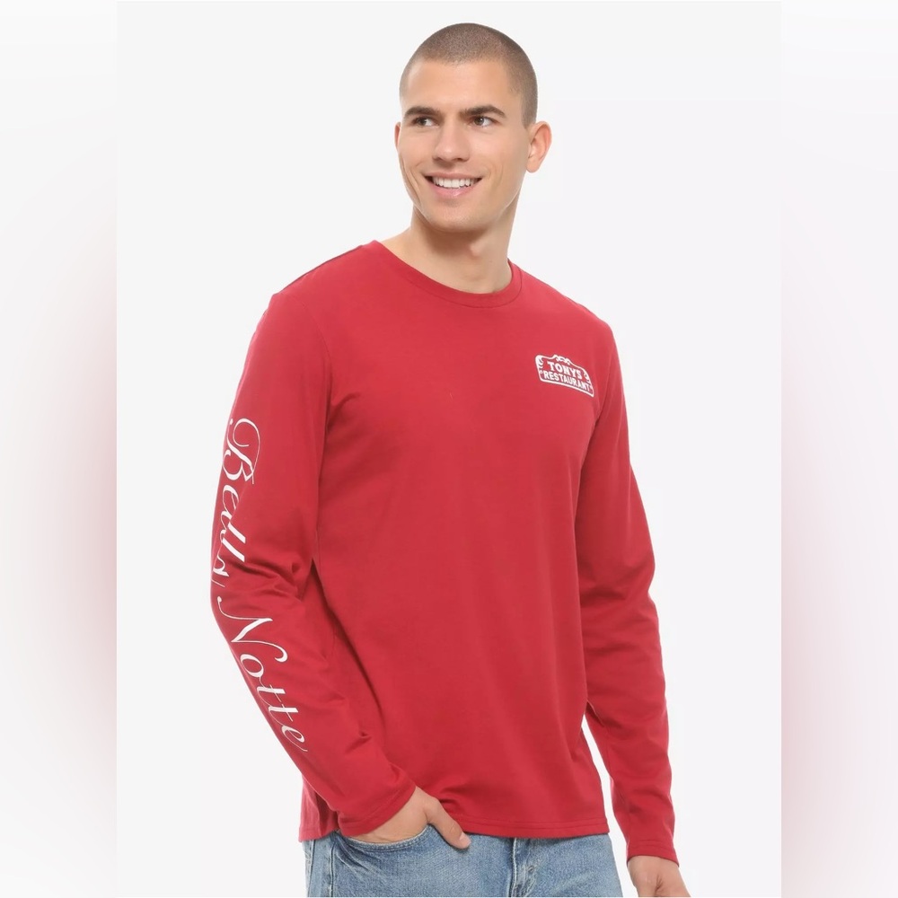 DISNEY / BOX LUNCH LADY AND THE TRAMP LONG SLEEVE T-SHIRT / RED / SIZE: M